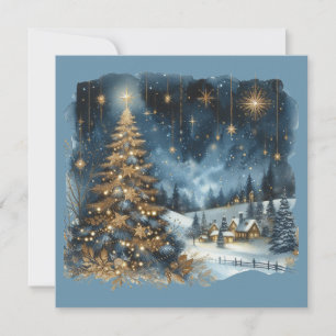 Kerstboom & Gelukkig Kerstmis aanpasbaar Feestdagenkaart