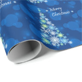 Kerstboom gemaakt van sneeuwvlokken. cadeaupapier (Rol Hoek)