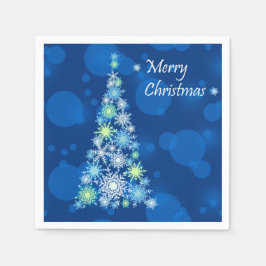 Kerstboom gemaakt van sneeuwvlokken. servet