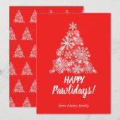 kerstboom, gemaakt van sneeuwvlokken voor lintafdr (Voorkant / Achterkant)