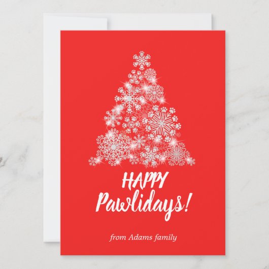 kerstboom, gemaakt van sneeuwvlokken voor lintafdr (Voorkant)