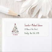 Kerstboom gemaakt van speelgoed etiket (Insitu)