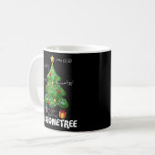 Kerstboom Geometree Funny Wiskunde Teach Koffiemok (Voorkant links)