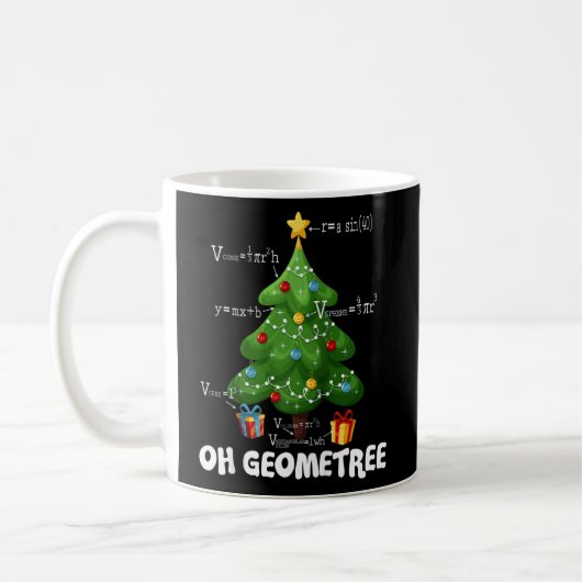Kerstboom Geometree Funny Wiskunde Teach Koffiemok (Links)