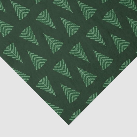 Kerstboom Geometrisch Donkergroen Tissuepapier (Detail)