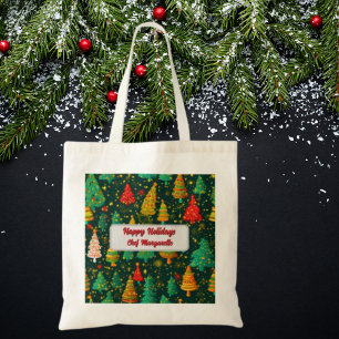 Kerstboom Gepersonaliseerde Chef Gift Tote Bag