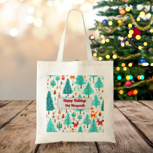 Kerstboom Gepersonaliseerde Chef Gift Tote Bag