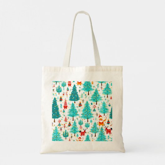 Kerstboom Gepersonaliseerde Chef Gift Tote Bag (Achterkant)