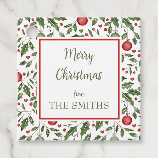 Kerstboom Gepersonaliseerde Gift Labels (Voorkant)