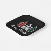 Kerstboom geplakt kerstboom vrolijk kerstfeest papieren bordje (Gebogen)