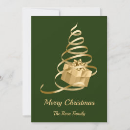 Kerstboom Geschenk Plat Kerstkaart