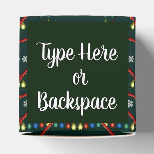 Kerstboom geschenkdoos Gepersonaliseerde vakantied Bedankdoosjes (Bovenkant)