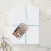 Kerstboom Geschenken Bokeh Cadeaulabel (Met Touw)