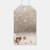 Kerstboom Geschenken Bokeh Cadeaulabel (Achterkant)