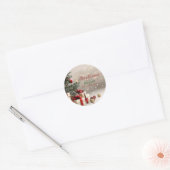 Kerstboom Geschenken Bokeh Prettig Kerstfeest Ronde Sticker (Envelop)