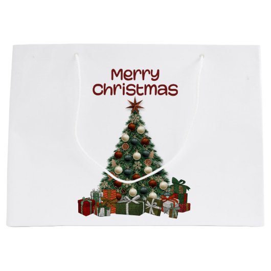 Kerstboom Geschenkentas Groot Cadeauzakje (Voorkant)