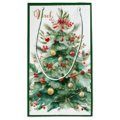 Kerstboom Geschenkentas Klein Cadeauzakje (Achterkant)