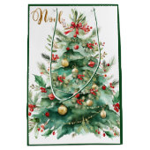 Kerstboom Geschenkentas Medium Cadeauzakje (Voorkant)