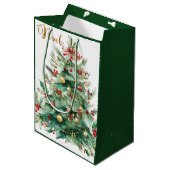 Kerstboom Geschenkentas Medium Cadeauzakje (Voorkant Gekanteld)