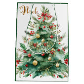Kerstboom Geschenkentas Medium Cadeauzakje (Achterkant)