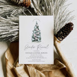 Kerstboom Geslacht onthullen Baby shower Kaart<br><div class="desc">Kerstboomthema Geslacht onthullen uitnodiging tot Baby shower. Ontworpen met kerstroze en blauwe siervoorwerpen. Overeenkomende items in ons Cava Party-ontwerp van de winkel.</div>