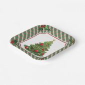 Kerstboom gespeeld met Holly Papieren Bordje (Gebogen)