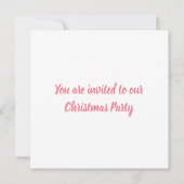 Kerstboom gestileerd, uitnodigingskaart kaart (Achterkant)