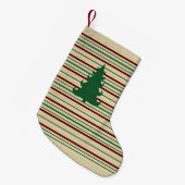 Kerstboom gestript kleine kerstsok (Voorkant (Hangend))