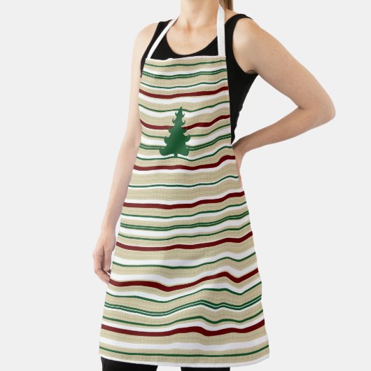 Kerstboom gestript schort (Insitu)