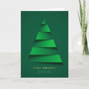 Kerstboom gevouwen fotokaart feestdagen kaart