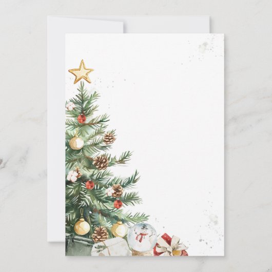 Kerstboom Gezellig Vriendjesfeest Kaart (Achterkant)