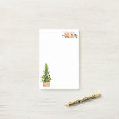 Kerstboom Gift Holly Berry Vakantie Post-it® Notes (Op bureau)