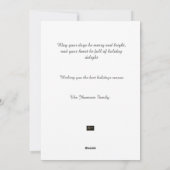 Kerstboom glanzend bloemencadeau flat vakantie Kaa Feestdagenkaart (Achterkant)