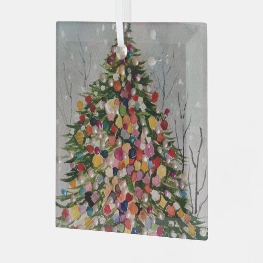 Kerstboom- Glas Ornament (Voorkant links)