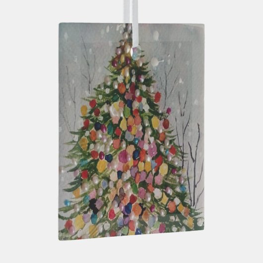 Kerstboom- Glas Ornament (Voorkant Rechts)