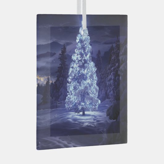 kerstboom glas ornament (Voorkant Rechts)