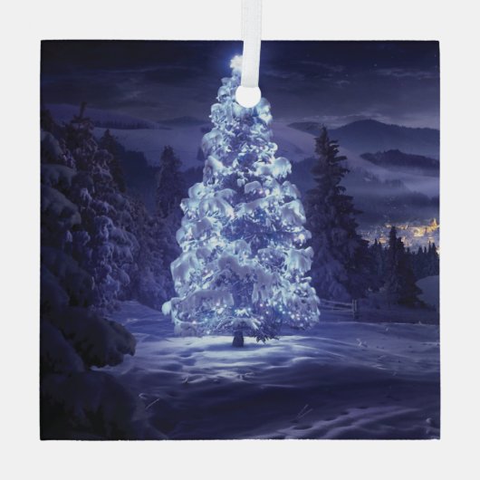 kerstboom glas ornament (Achterkant)