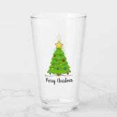 Kerstboom glazen beker (Achterkant)