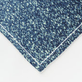 Kerstboom Glitter en Sneeuwvlokken | Blauw Fleece Deken (Hoek)