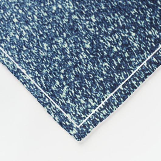 Kerstboom Glitter en Sneeuwvlokken | Blauw Fleece Deken (Hoek)