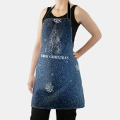 Kerstboom Glitter en Sneeuwvlokken | Blauw Schort (Insitu)