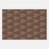 Kerstboom Glitter en Sneeuwvlokken | Goud Inpakpapier Vel (Voorkant 2)