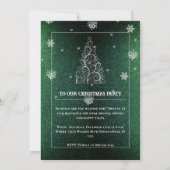 Kerstboom Glitter en Sneeuwvlokken | Groen Kaart (Achterkant)