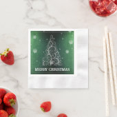 Kerstboom Glitter en Sneeuwvlokken | Groen Servet (Insitu)