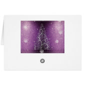 Kerstboom Glitter en Sneeuwvlokken | magenta (Achterkant Horizontaal)