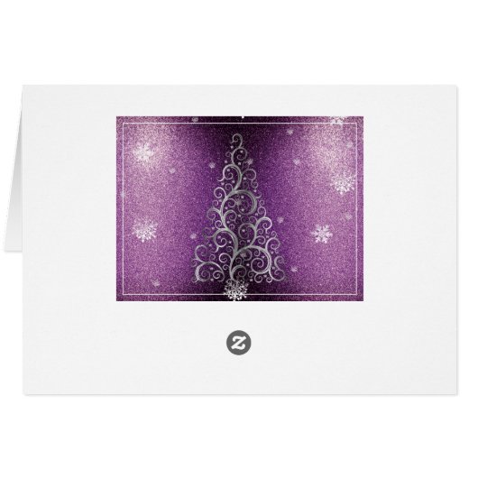 Kerstboom Glitter en Sneeuwvlokken | magenta (Achterkant Horizontaal)