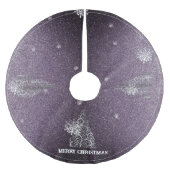 Kerstboom Glitter en Sneeuwvlokken | PAARSE Kerstboom Rok (Voorkant)