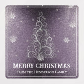 Kerstboom Glitter en Sneeuwvlokken | PAARSE Labels (Design 2)