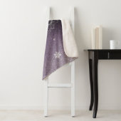 Kerstboom Glitter en Sneeuwvlokken | PAARSE Sherpa Deken (In situ)