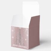 Kerstboom Glitter en Sneeuwvlokken | roze Bedankdoosjes (Geopend)